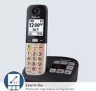 Panasonic Expandable Cordless Phone Answering Machine Call Block 2 Handset Black