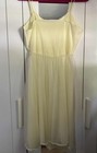 Vtg 60s Gotham Peignoir Robe Nightgown Bridal Honeymoon Lingerie Yellow Trim  M