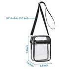 Women Pvc Clear Approved Small Crossbody Bag Clutch Handbag Zipper Stadium