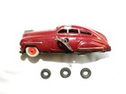 Vtg Schuco Fex 1111 Wind Up Toy Red Car W key Us Zone Germany 1940s  Extra Tires