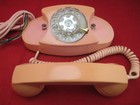 Vintage 1960   s Itt Princess Phone Rotary Dial Pink peach 1970