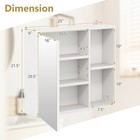 Bathroom Medicine Cabinet Wall Mounted Storage Organizer With Single Mirror Door