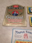Early Label Lot Whiskey Cigars Birch Beer General Weiser Maple Spring Traveler 