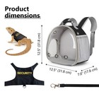 Bearded Dragon Carrier Backpack With Security 12 5 l X 7 0 w X 12 5 h  Black