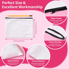 24pcs Sublimation Blank Canvas Makeup Bags  Bulk Blank Diy Heat Transfer Cosm   