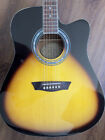 Washburn Wa90cevsb Dreadnought Acoustic-electric Guitar Vintage Tobacco Sunburst