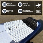 Elude Surfboard Traction Pad  Flat  Full Size  3m Adhesive - Red black