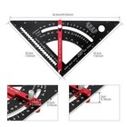 Aluminum Alloy Adjustable Square 7   Triangle Angle Protractor Guide Ruler Tool