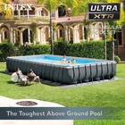 Intex 32  X 16  X 52  Rectangular Ultra Xtr Frame Above Ground Swimming Pool Set
