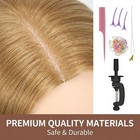 80  Real Hair Mannequin Head Training Head Manikin Cosmetology Doll Head For    