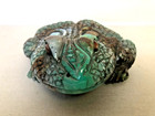 Vintage Chinese Agate Natural Stone Hand Carved Toad With Stripe Agate Eye s 