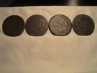 Lot Of 4 Large Cents Damaged corrosion