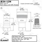 3 4  Npt Iso 7241-b Quick Disconnect Hydraulic Coupling   Coupler Set