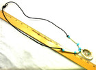 Bison Bone Dream Catcher Necklace  Native American Made  Turquoise Usa Coa  n26