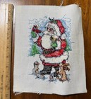 Bucilla Cross Stitch Kit Christmas Woodland Santa Finished Ready To Frame