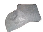 Michael Kors 2-piece Set Knit Scarf   Hat Gray Silver Mk Logo Winter Accessories
