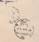 1929 2 X 1fr Maroc Morocco Protectorate Francais Postal Cover To Alexandra Egypt