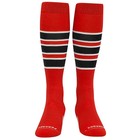 Pear Sox Striped Otc Baseball  Softball  Football Socks - Red  White  Black  c 
