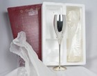  set Of 2  New In Box Silverplate Champagne Flutes Glasses Wedding Toast 10 