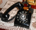 Excellent Vintage Western Electric Classic Black Rotary Dial Desk Phone  Works 