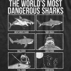 Mens The Worlds Most Dangerous Sharks T Shirt Funny Card Pool Loan Shark Joke