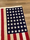Vintage 48 Star American Flag Cotton Bunting Sewn Stars 80 x40 