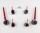 Custom Speedometer Gauge Needle Set Black Red Chrome For 2003-2013 Gm Trucks Suv