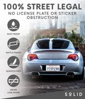Silicone Black License Plate Frame Covers 2 Pack- Front And Back Car Plate