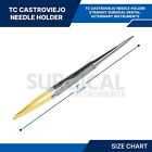 T c Castroviejo Needle Holder 7  Straight Surgical Dental Instruments German Gr