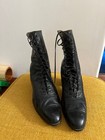Antique Edwardian Black Leather Lace Up Boots C1900-1915 Women   s Victorian