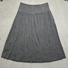 Nwt Simlu Maxi Skirt Womens 4xl Gray Rayon Blend Fold Over Waist Stretch