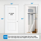 Side Opening Magnetic Screen Door  Fit Door Size 32 X 80 Inch  Reversible Left A