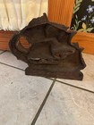 Antique Cast Iron Sailing Ship Doorstop Galleon