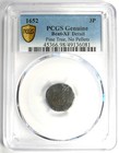 1652 Massachusetts Oak Tree Silver Threepence 3p - Certified Pcgs Xf Detail  ef 