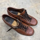 Vintage Bowling Shoes Midcentury Brown Vinyl Oxford Sliders Mens Size 10