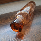 Vintage Pink Amber Glass Rolling Pin   No Cap