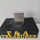 Vintage Zippo Lighter Brushed Chrome In Decent Condition 
