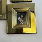 Vintage Assorted Lot Of 3 Small Picture Frames Brass Gold Rectangle 5x7 2 5x3 Et