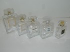 Lot Of 5 Empty Chanel Perfume Bottles For Decoration  Craft 6 8 Oz  3 4 Oz  1 7
