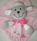 Nicotoy Lamb Sheep Pink Security Blanket Lovey Plush Baby Toy