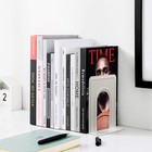 Metal Bookends 3 Pairs Heavy Book Supports For Home Office Library White
