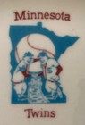 Minnesota Twins Baseball Team 1960 Twins Room Restaurant China 7    Cake Plate