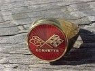 Chevrolet Corvette Gold Chrome Ring Size  10 Nos Unique Logo Hi-quality Class