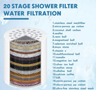 2 Pack 20-stage Premium Shower Head Filter Replacement Cartridges For Hard Water