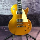 Us 6 String Lp Gold Top Electric Guitar Solid Mahogany Body Bone Nut Hh Pickup