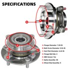 4wd Pair Front Wheel Bearing Hub For 2008-2021 Toyota Tundra Sequoia Tx H18 In