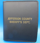 Strong Holster Book Style Badge Case  Jefferson County Sheriff Star Cutout  Id