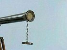 Antique Nautical Navy Brass Double Barrel Telescope 39  With Wooden Tripod Stand