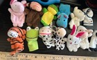 Finger Puppet Lot 13 Stuffed Animal Toy Plush Cow Hippo Pig Panda Home Schooling