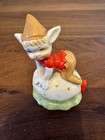 Vtg 1950s Norcrest Pixie Elf Fairy Naughty Boy On Mushroom Porcelain Figurine